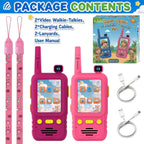Walkie Talkies de video para niños, juguetes para niños, regalos para niñas