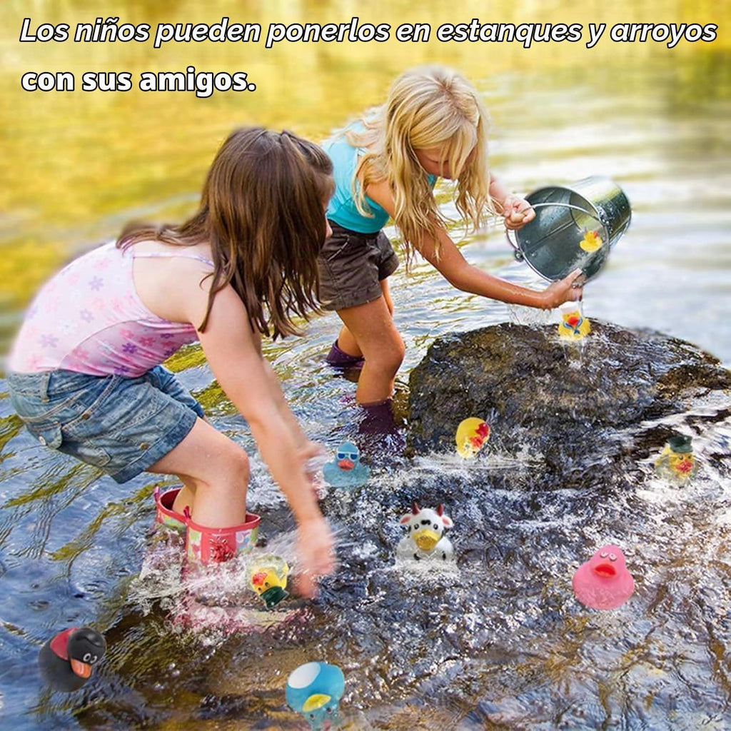 XY-WQ Paquete de 100 patos de goma para patitos Jeeps, surtido de juguetes