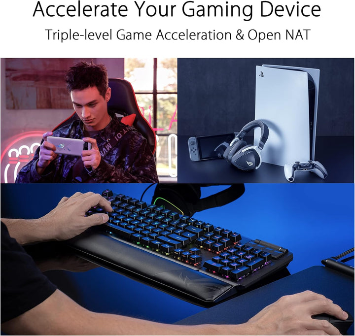 ASUS ROG Rapture GT6 (1PK) Enrutador WiFi 6 para gaming de tres ban...