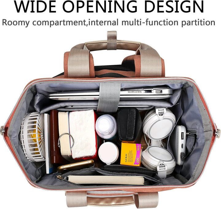 FALANKO Mochila para Laptop para Mujeres, Mochila de Trabajo Univer...
