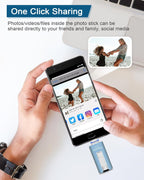 Unidad Flash USB de 512GB, Photo Stick Memoria de Almacenamiento de Datos Externo, Azul, 512 GB
