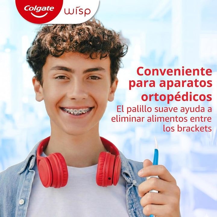 Colgate Max Fresh Wisp - Mini cepillos de dientes desechables de vi...