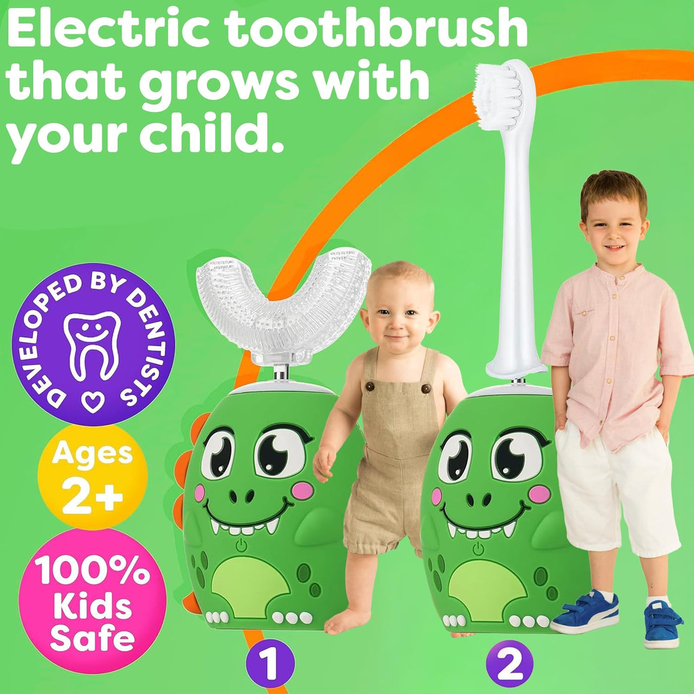 Trueocity Cepillo de Dientes Eléctrico Automático en Forma de U par...