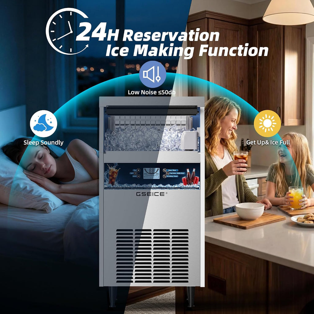 GSEICE Máquina comercial del fabricante de hielo 200lbs/24H con