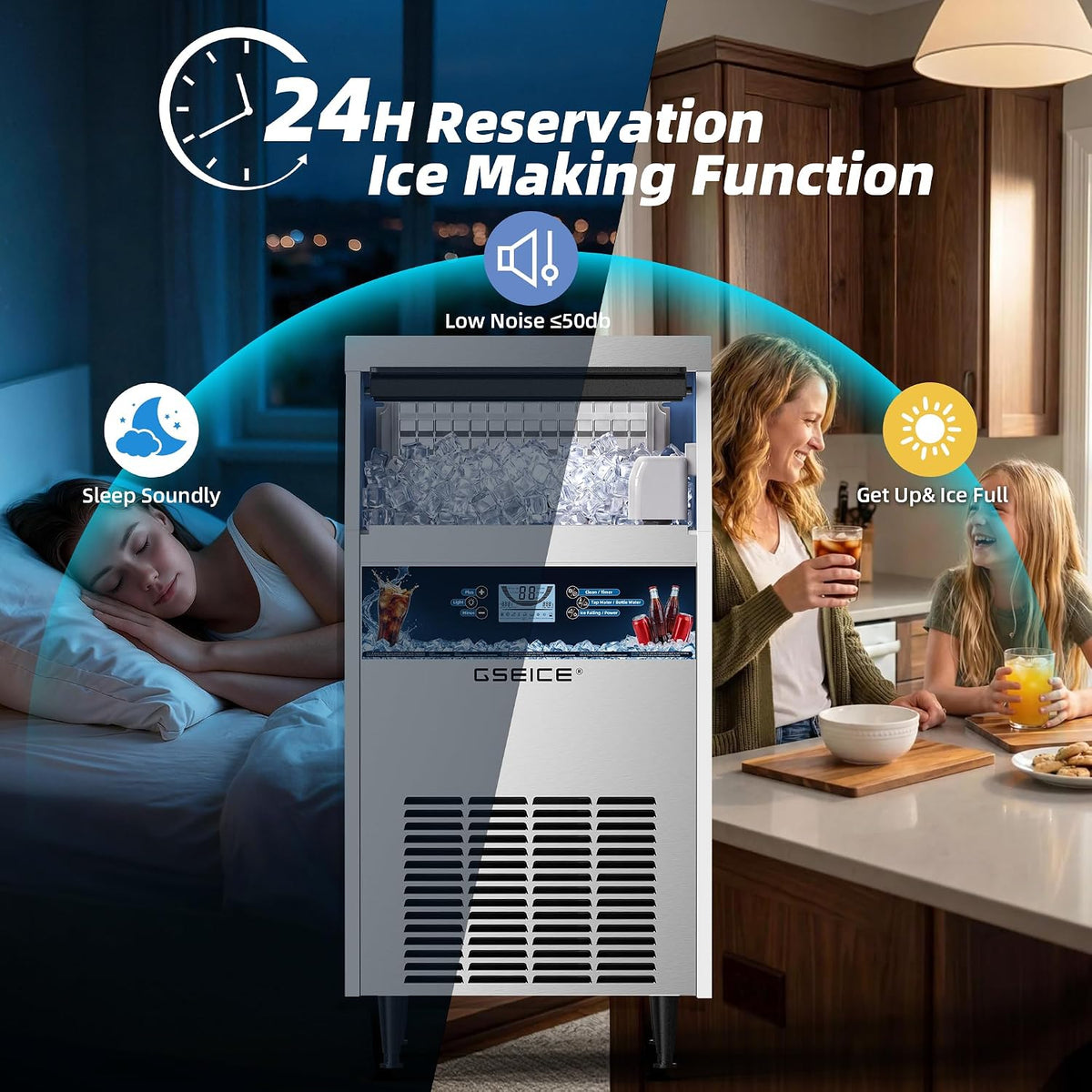 GSEICE Máquina comercial del fabricante de hielo 200lbs/24H con