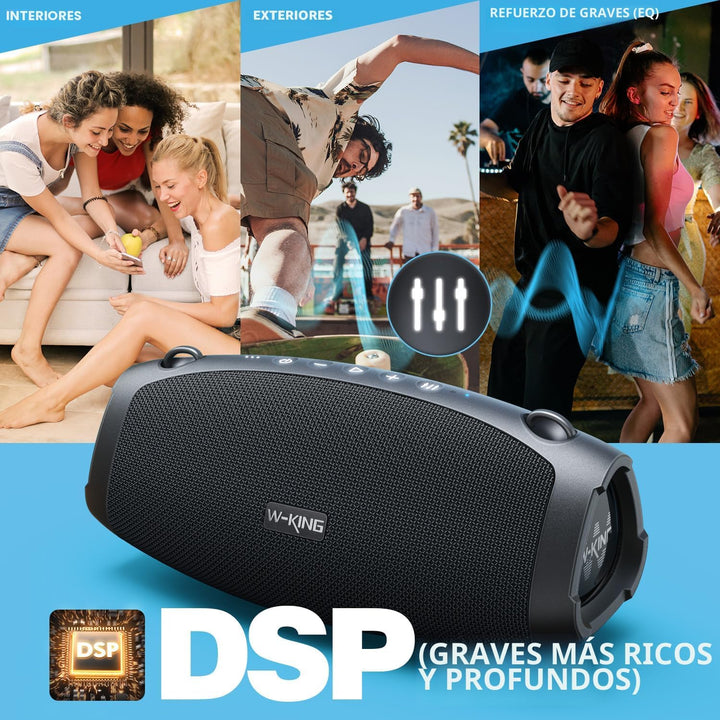 W-KING Altavoz Bluetooth Potente, Altavoces Portátiles Bluetooth In...