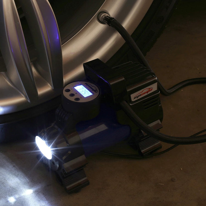 EPAuto - bomba compresora de aire portátil 12 V CC, inflador digita...