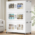 BROVIEW Contenedor de almacenamiento apilable extra grande de 450 cuartos