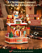 Rolife Kit de casa en miniatura de Navidad, caja de música, decoración de