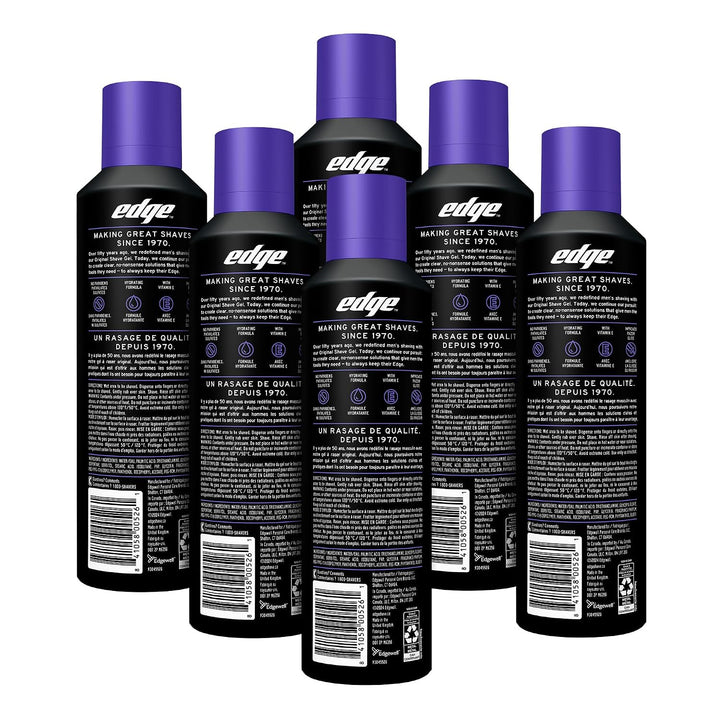 Edge Gel de afeitado para hombres, extra hidratante con vitamina E,...