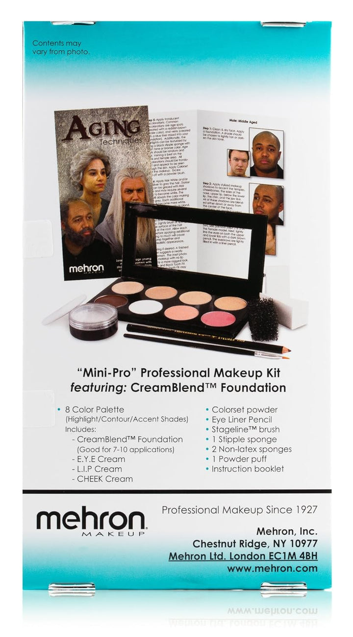 Kit de maquillaje profesional Mehron Mini-Pro para estudiantes (Med...