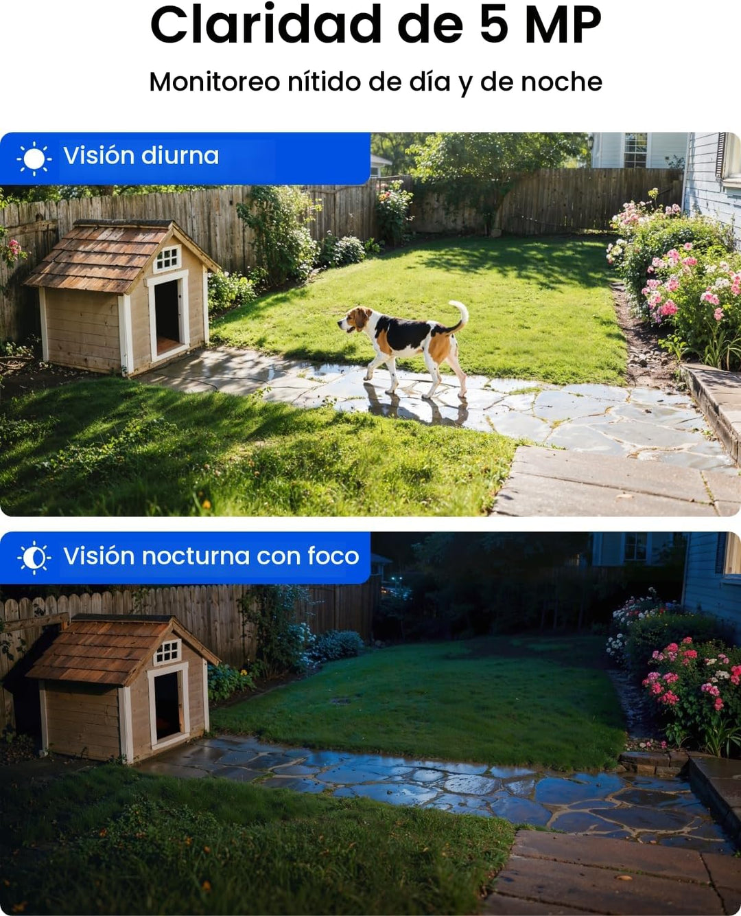REOLINK Cámaras de seguridad solar de 5 MP inalámbricas para exteri...
