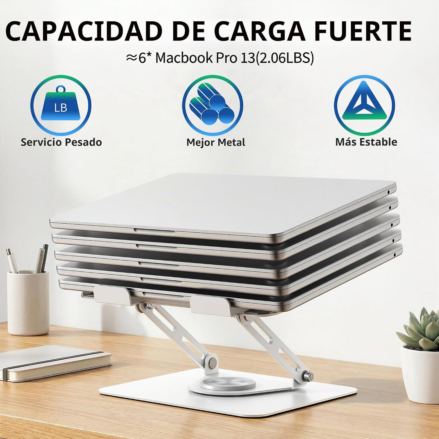 ALASHI Soporte para portátil para escritorio con base giratoria de...