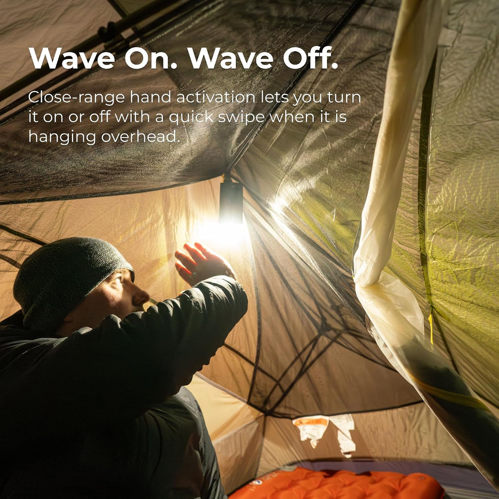 LightRanger - Luz compacta recargable de 500 lúmenes, activación de ondas manuales, modos blanco/ámbar/rojo, montaje magnético y clip, carga de teléfono USB-C, campamento, carretera, emergencia