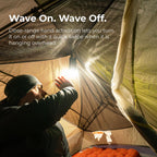 LightRanger - Luz compacta recargable de 500 lúmenes, activación de ondas manuales, modos blanco/ámbar/rojo, montaje magnético y clip, carga de teléfono USB-C, campamento, carretera, emergencia