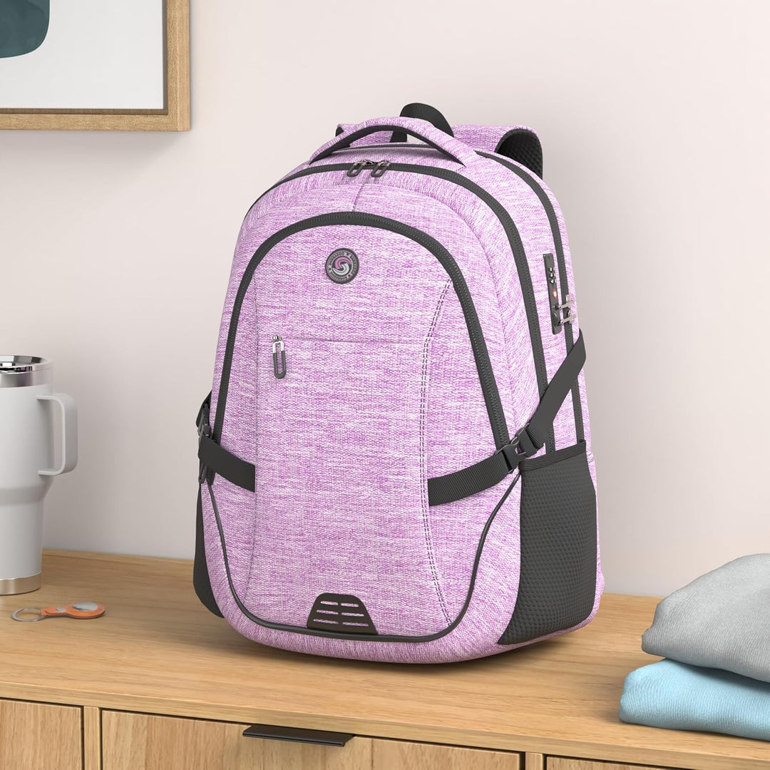 SHRRADOO Mochila antirrobo para portátil, mochilas de viaje con pue...