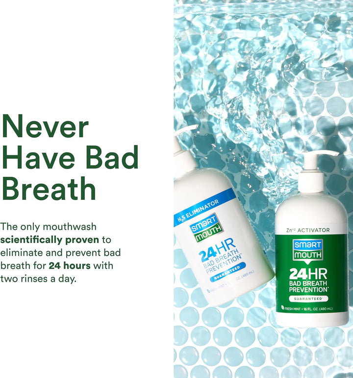 SmartMouth Enjuague bucal original activado con zinc de 2 botellas...
