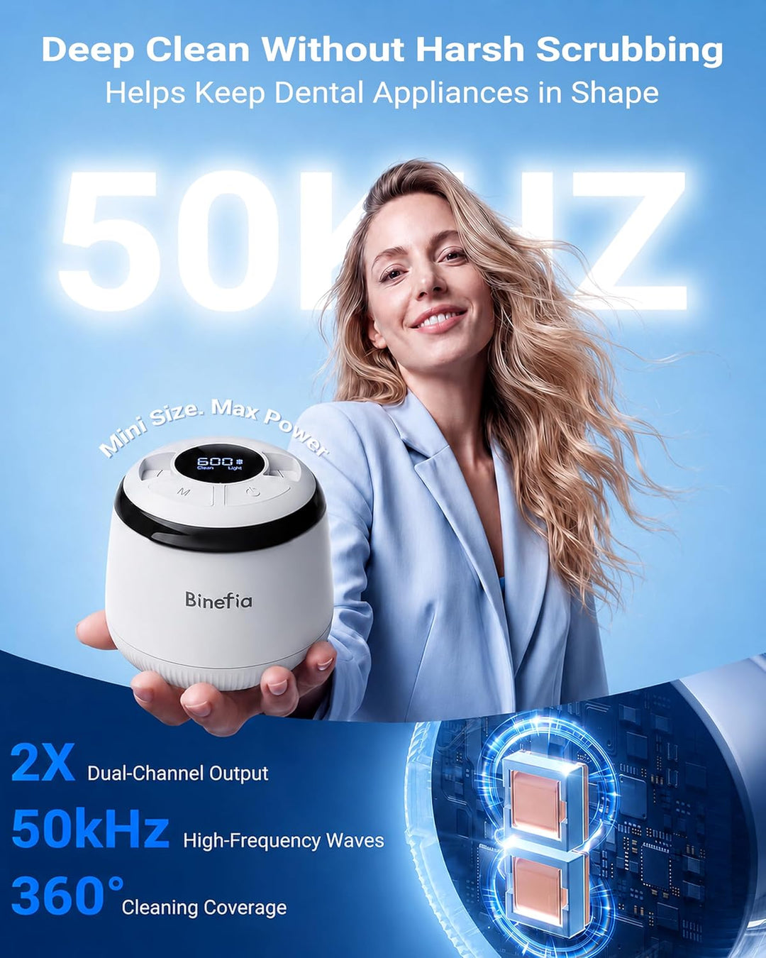 Máquina limpiadora ultrasónica inalámbrica con 4 modos, cápsula de...