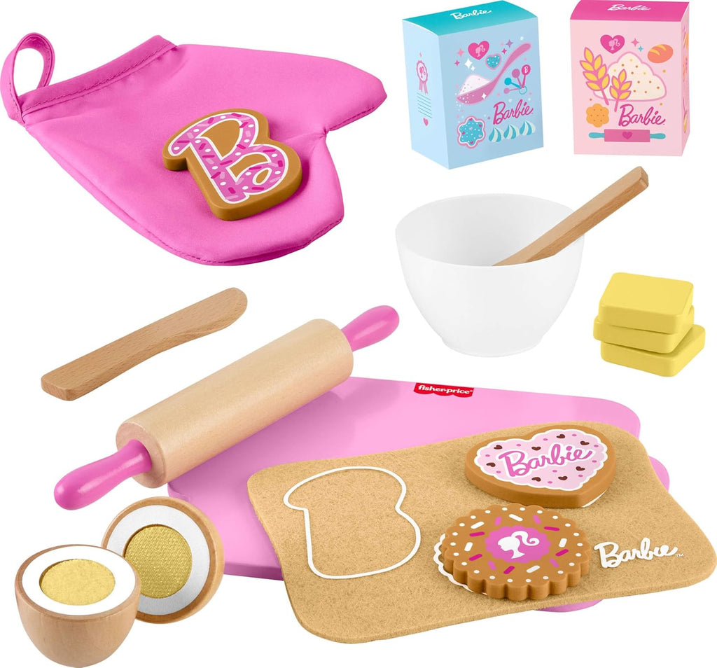 Fisher-Price Juego de hornear galletas Barbie de madera