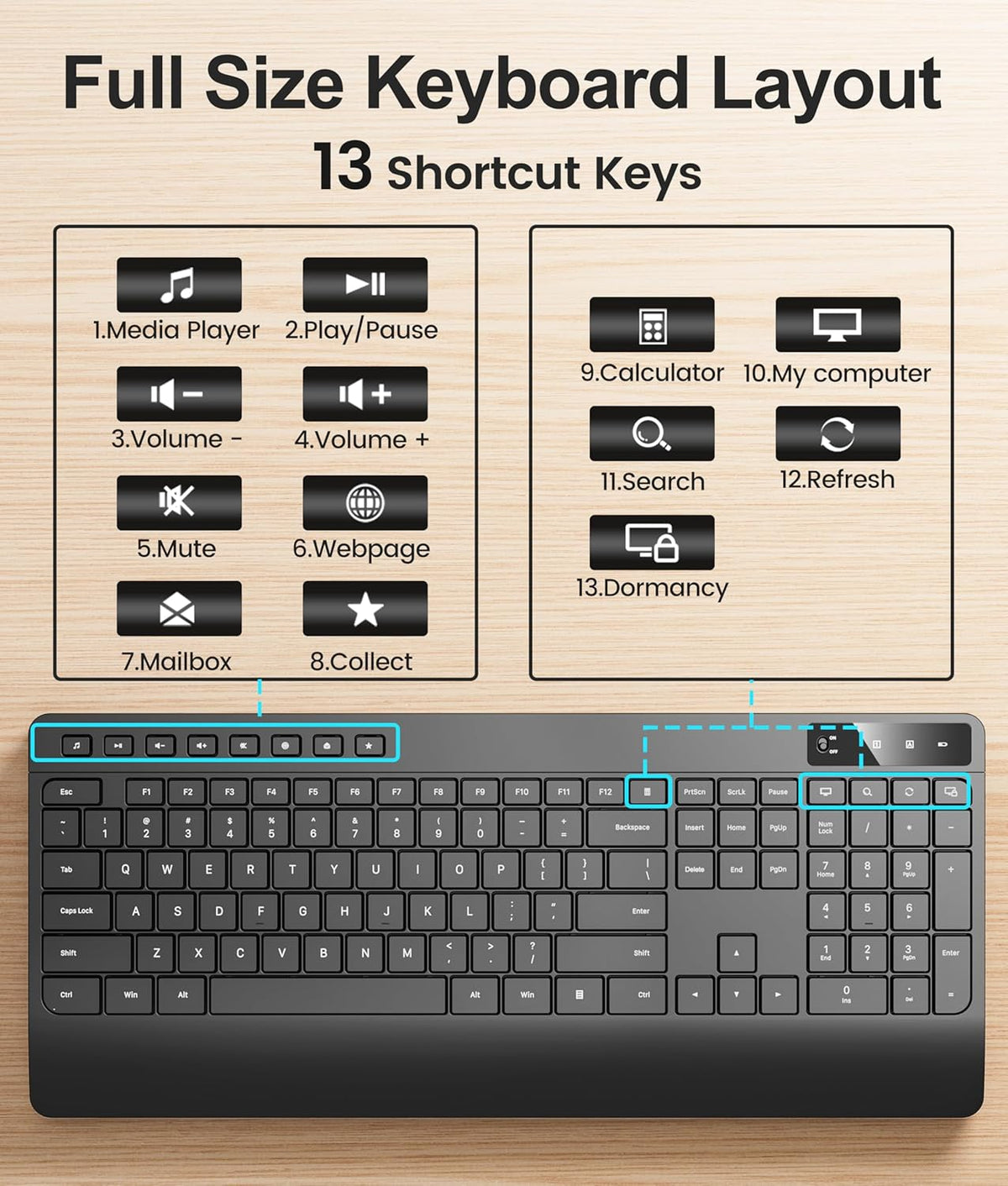 Combo silencioso de teclado y mouse inalámbricos: mouse silencioso...