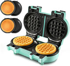 Mini waflera y panqueques 2 en 1 con platos extraíbles