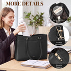 S-ZONE Bolsa de almuerzo para mujer, bolsa de trabajo con compartimento de