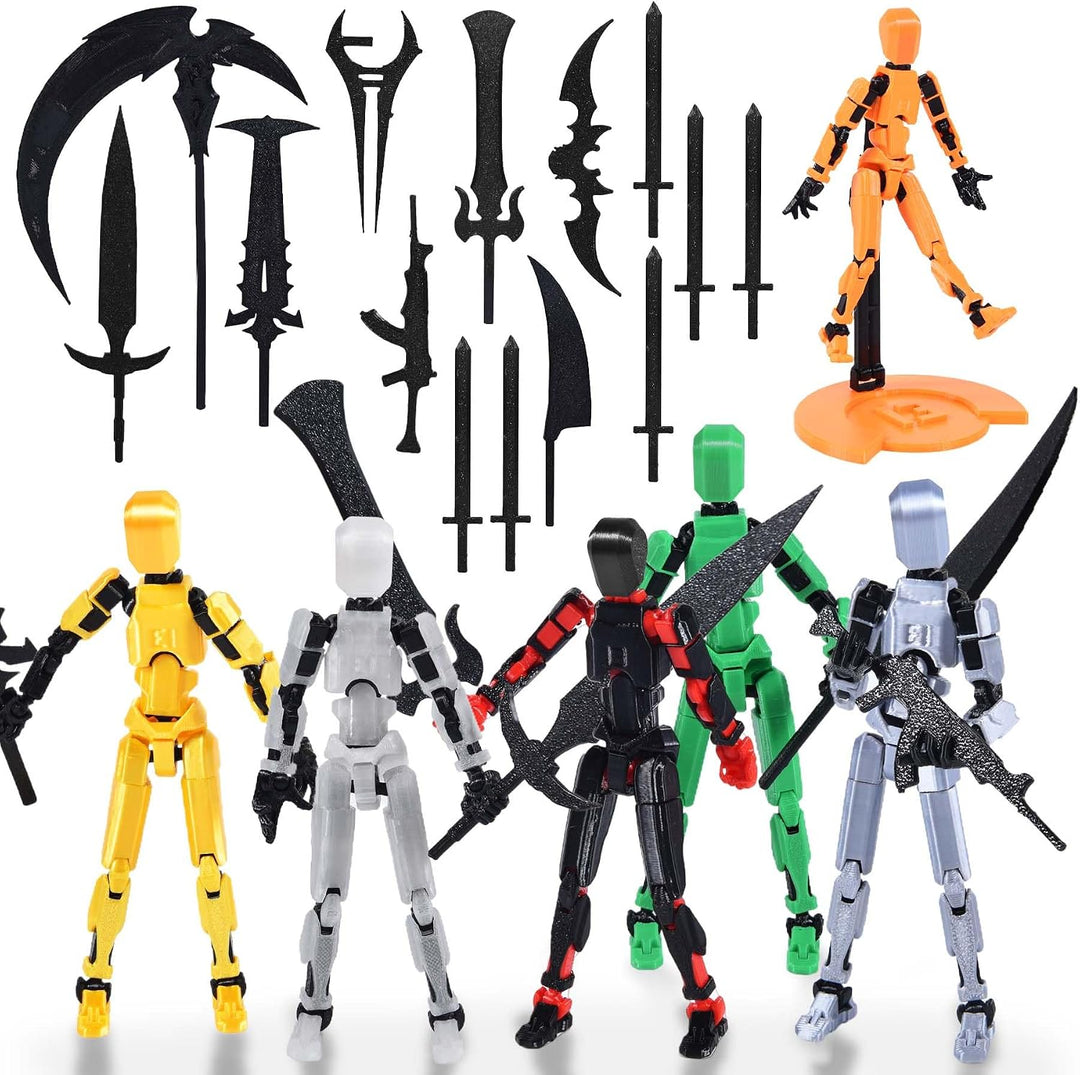 Juego de 6 figuras de acción T13 (montaje completado), figura de ac...