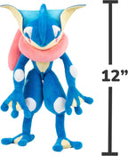 Pokemon Greninja - Peluche suave de 12 pulgadas con detalles autént...