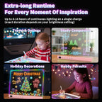 Tablero de dibujo LED con 13 efectos de luz, 16 pulgadas, recargable, para garabatos LED, con colores, tableta de dibujo con luz de neón, regalos para niños, ideas de regalo de Pascua