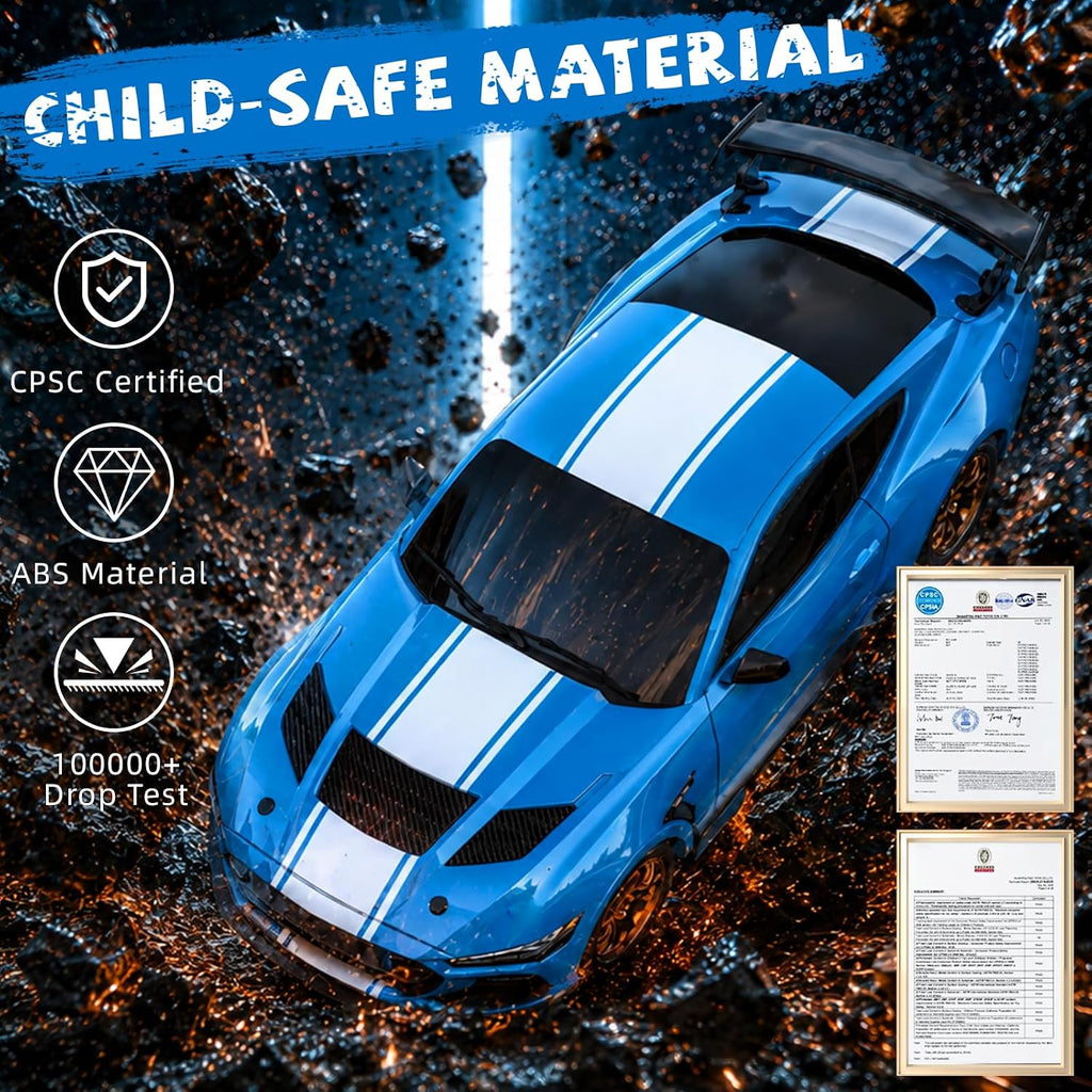 Ford Auto de control remoto para niño (escala 1:24 Shelby Super Snake-azul)