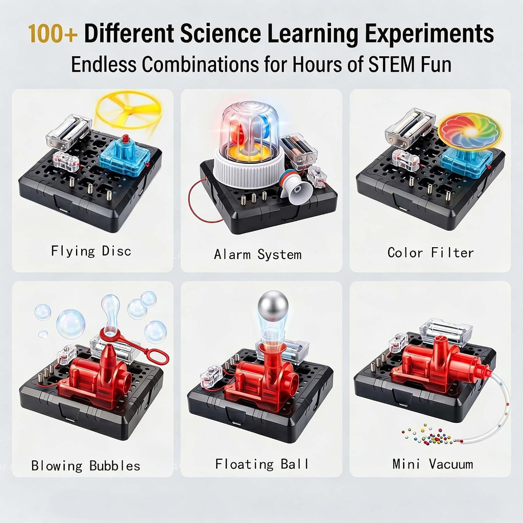 Kits de Construcción de Circuitos STEM para Aprender Ciencia para Niños de 8 a 12 años, Juego Educativo Eléctrico