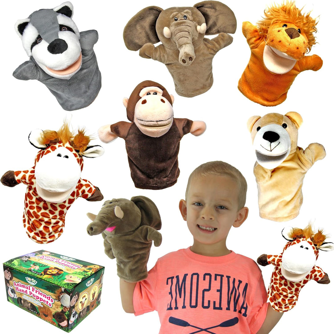 JOYIN Juego de marionetas de mano para niños con boca de trabajo, j...