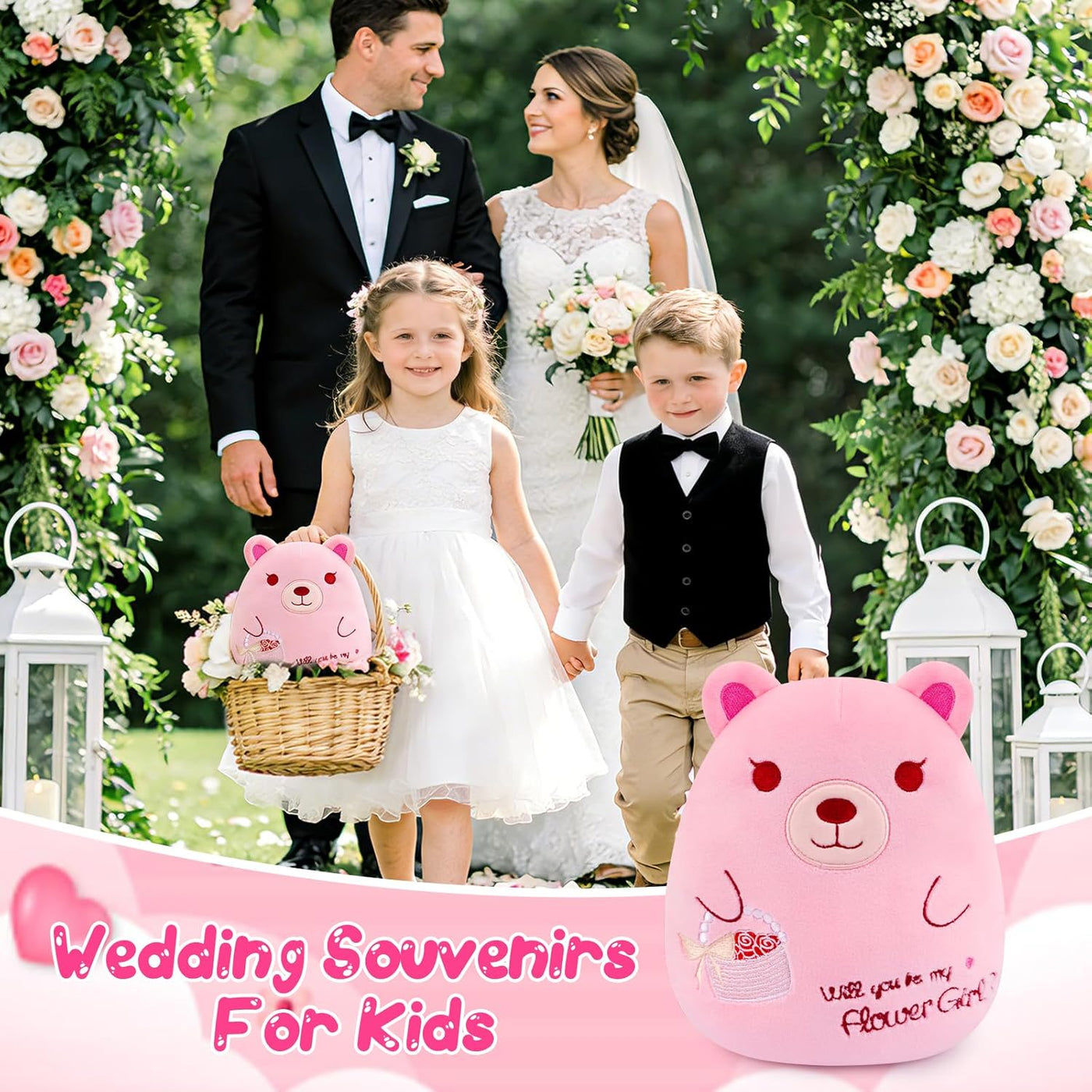 Leokawin Oso de peluche de niña de las flores Will You Be