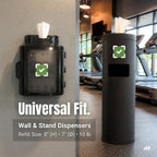 Toallitas de repuesto para gimnasio, toallitas de limpieza de equipos prehumedecidas, 8 x 6 pulgadas, sin residuos, sin alcohol, ajuste universal para dispensador, gimnasio y gimnasio en casa (800