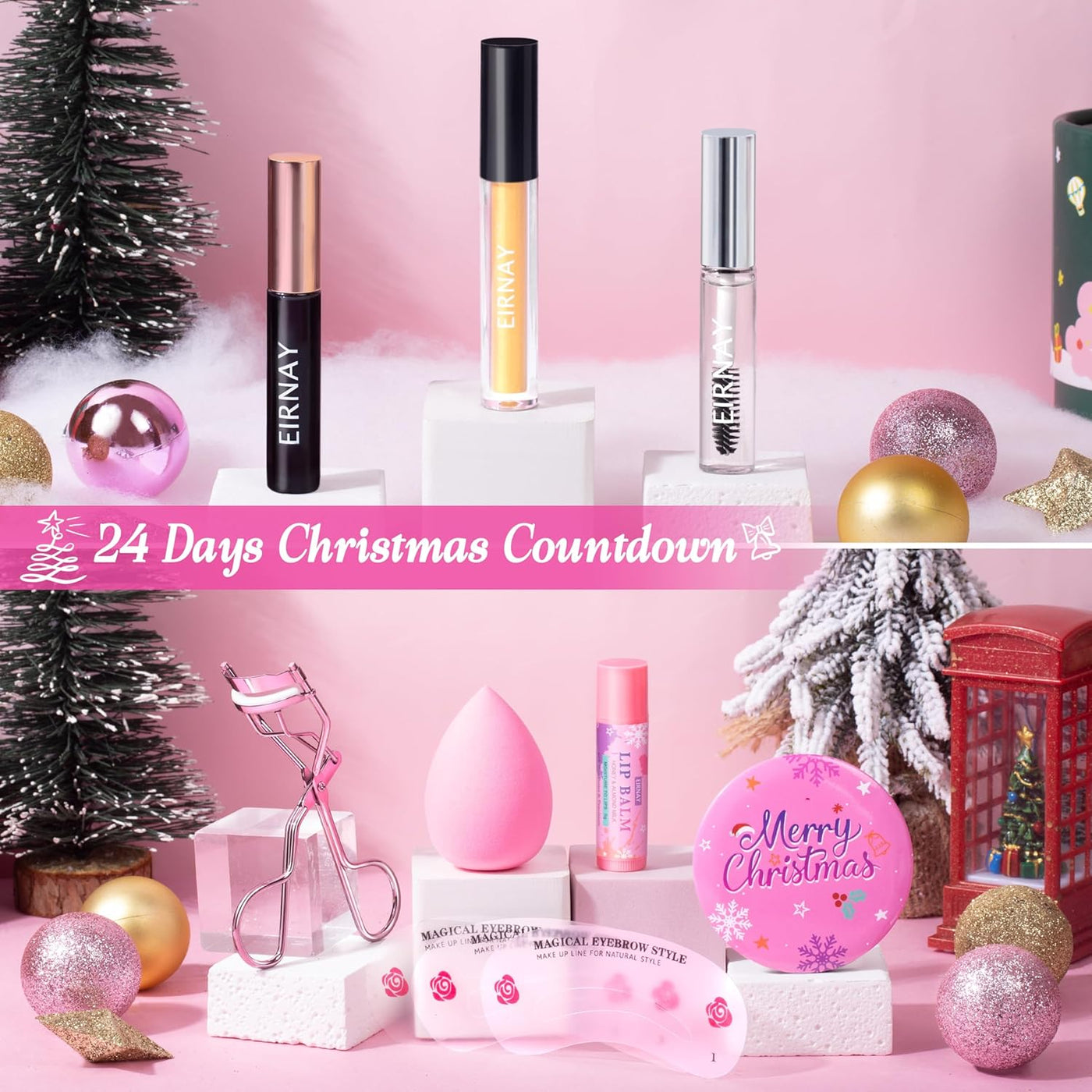 Calendario de Adviento de maquillaje 2025, regalo de Navidad de 24...