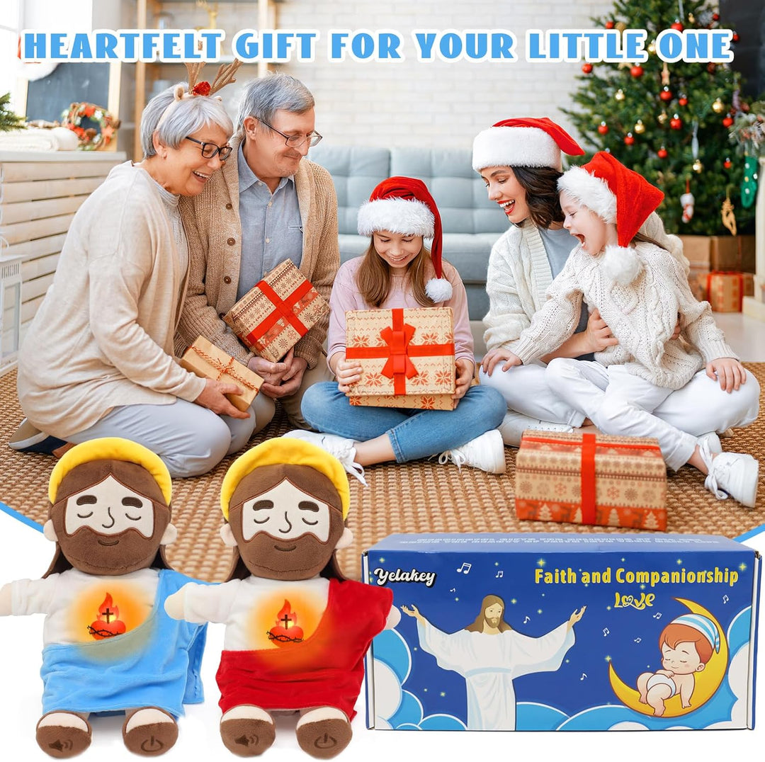 Yelakey Muñeco de Jesús de Peluche Relajante con Luz y Sonido, Muñe...