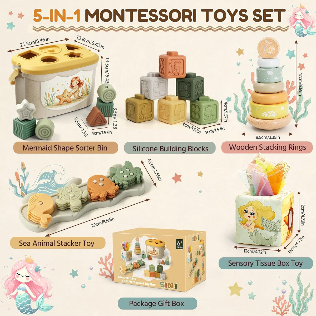 Juguetes para bebés de 6 a 12 meses, juguetes Montessori para niños
