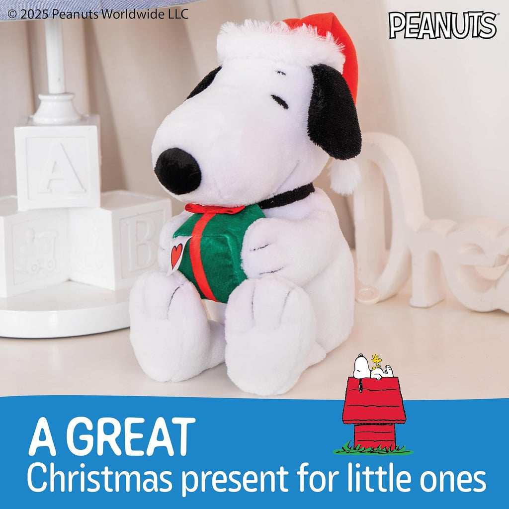 Kids Preferred Peanuts Snoopy de Peluche Musical con Movimiento, Reproduce Jingle Bells, Detalles Bordados, Peluche Suave para Bebés y Niños Pequeños, Niños y Niñas