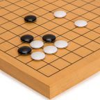 Yellow Mountain Imports Shin Kaya - Juego de mesa reversible para principiantes de 13 x 13 / 9 x 9 pulgadas (0.8 pulgadas) con piedras de melamina convexas dobles, juego de mesa de estrategia clásico (Baduk/Weiqi)