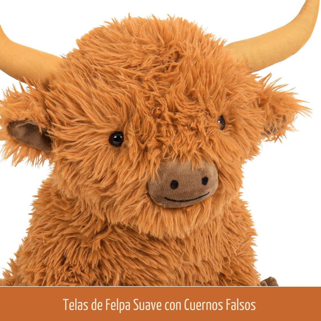 Peluche de vaca de las tierras altas con peso de 5 libras, 40.6 cm...