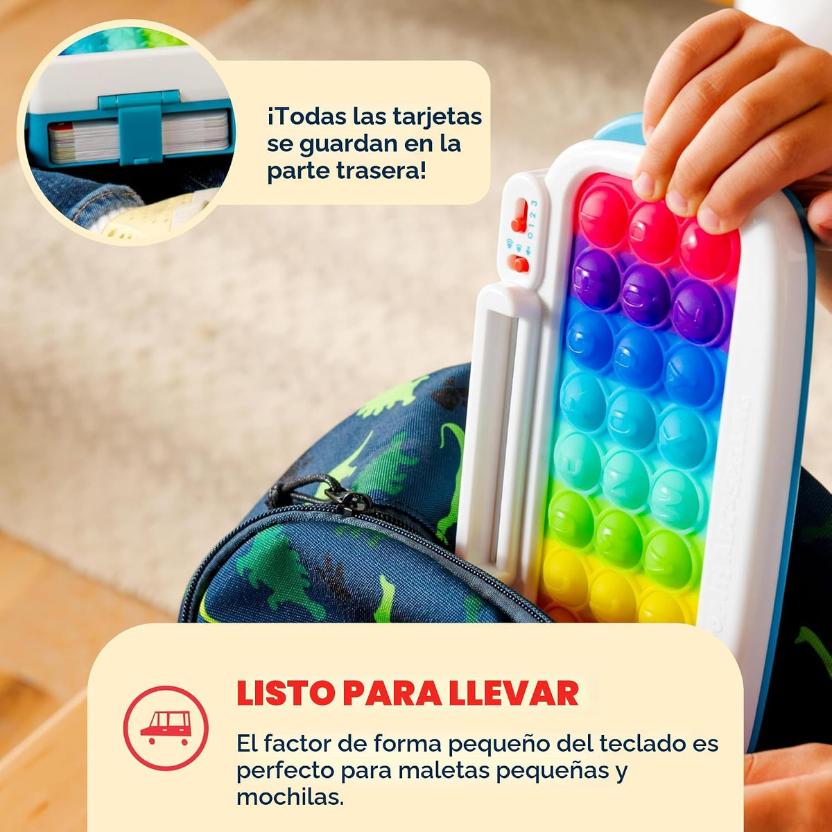 Chuckle & Roar Pop it! Teclado ABC y ortografía, lector óptico