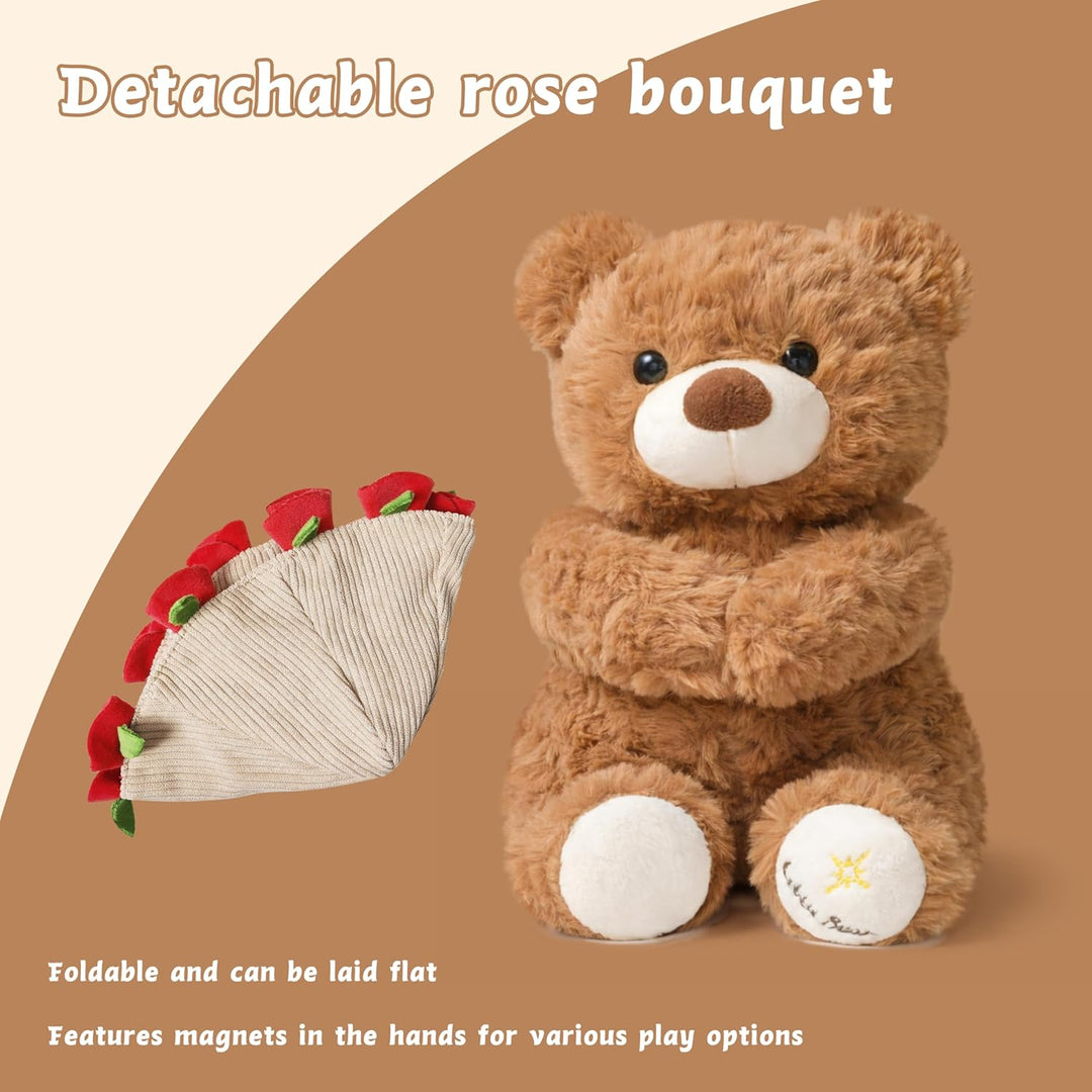 Ramo de peluche de oso de peluche de 11.8 pulgadas, ramo de peluche...