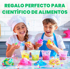 Playz Kit de fabricación de dulces de baba comestibles para niños de 8 a 12 años – Kit de ciencia de química de alimentos para niños con 25 experimentos para hacer chocolates de baba, kits de ciencia