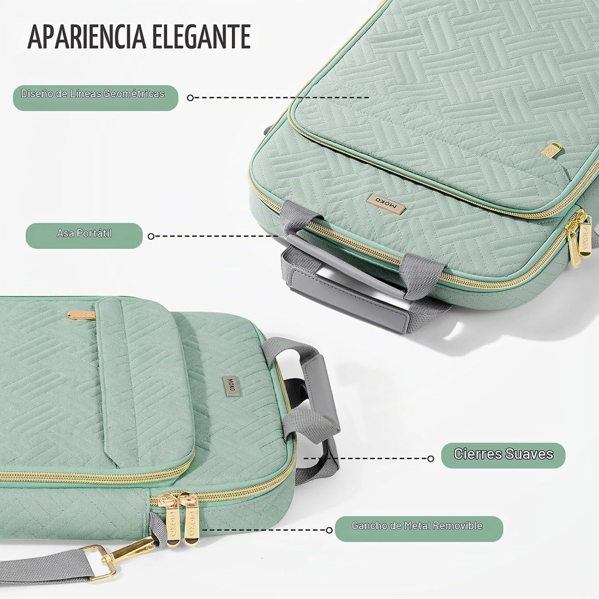 MoKo Funda acolchada para laptop de 13 a 14 pulgadas para Mac Air M...