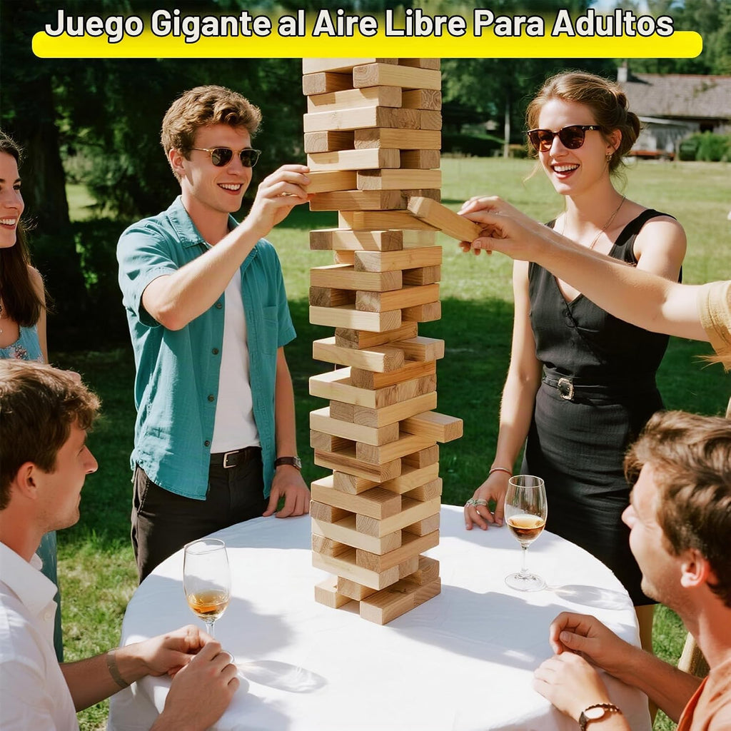GOROCK Juego de torre gigante de volteo, juego de apilamiento de bloques de