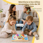 Montessori - Tabla de trabajo para niños pequeños, mesa de madera para DJ