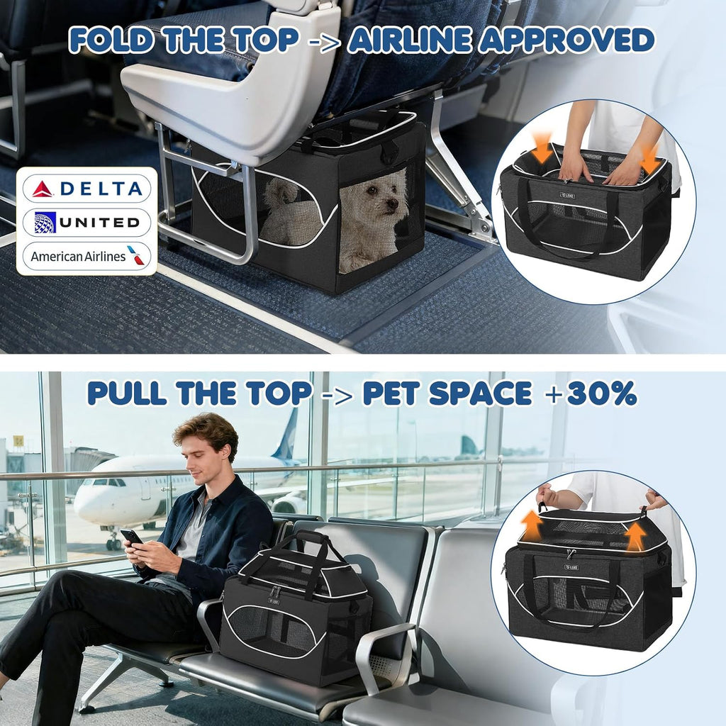Lekereise Transportador de mascotas extensible superior de 18 x 11 x 11