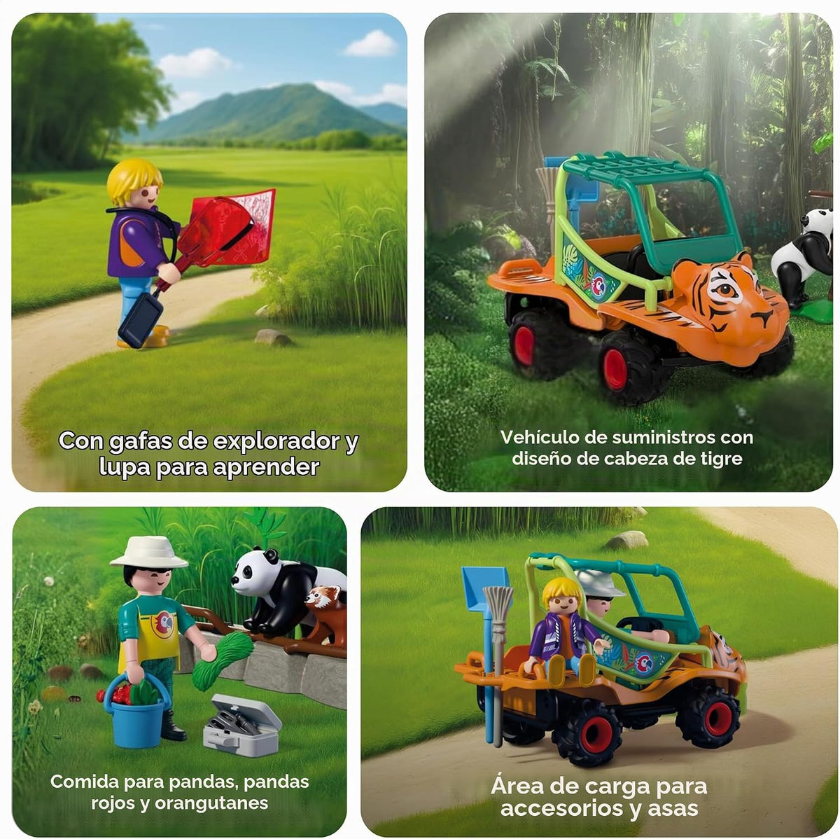 Playmobil Zoológico: Zookeeper con vehículo