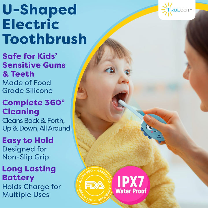Trueocity Cepillo de Dientes Eléctrico Automático en Forma de U par...