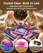 No-Counting & Non-Slip Acrylic Mahjong Racks con Pushers Set de 4 & Bag